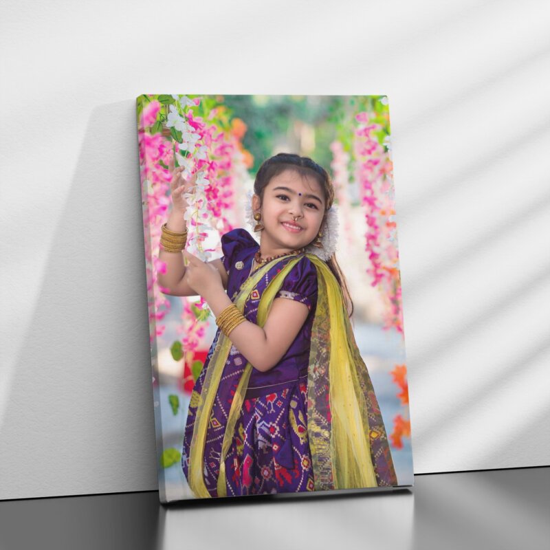 Personalized baby canvas photo frame with name by BabyGatha