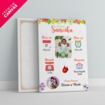 Personalized Baby Birth Details Photo Frame – Custom Newborn Name, Date, Time & Weight Wall Art - Image 8