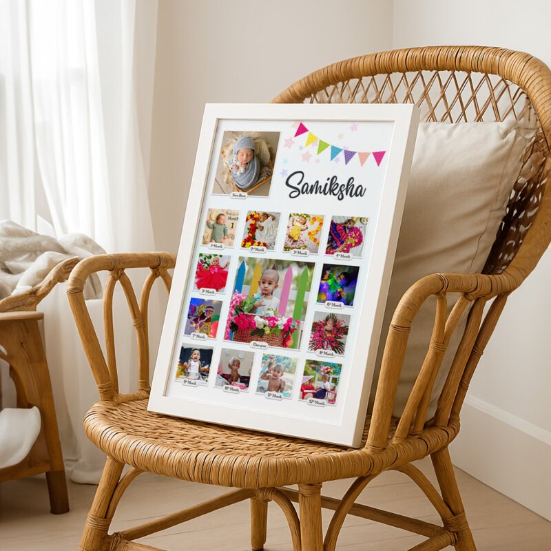 baby first year photo frame 1 to 12 months collage