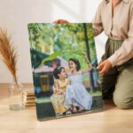 Custom baby photo canvas frame for newborn memories