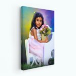 baby digital oil painting portrait on canvas from photo