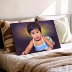 Personalized Baby Digital Oil Painting Portrait on Canvas – Premium Newborn Art Frame - Image 3