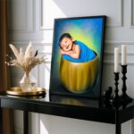 baby digital oil painting portrait gift