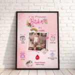Personalized Baby Girl Birth Details Photo Frame | Newborn Keepsake