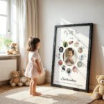 personalized 12 months photo collage with baby name