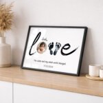 Customized Baby Footprint Frame with Name & Photo – Newborn Keepsake - Image 6