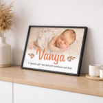 Personalized Baby Name Announcement Photo Frame | Custom Newborn Name Wall Art - Image 4