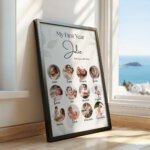 baby first year photo frame premium print quality