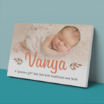 Personalized Baby Name Announcement Photo Frame | Custom Newborn Name Wall Art - Image 2