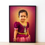 baby digital oil painting portrait frame for newborn