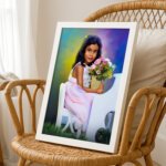 baby digital oil painting portrait from photo