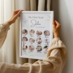 personalized baby first year photo frame with name