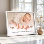 Personalized Baby Name Announcement Photo Frame | Custom Newborn Name Wall Art - Image 3