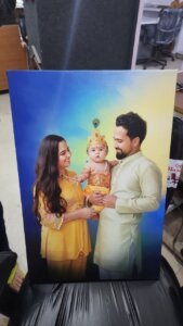 Personalized Baby Digital Oil Painting Portrait on Canvas – Premium Newborn Art Frame photo review