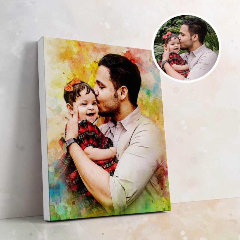 Personalized Watercolor Painting on Canvas